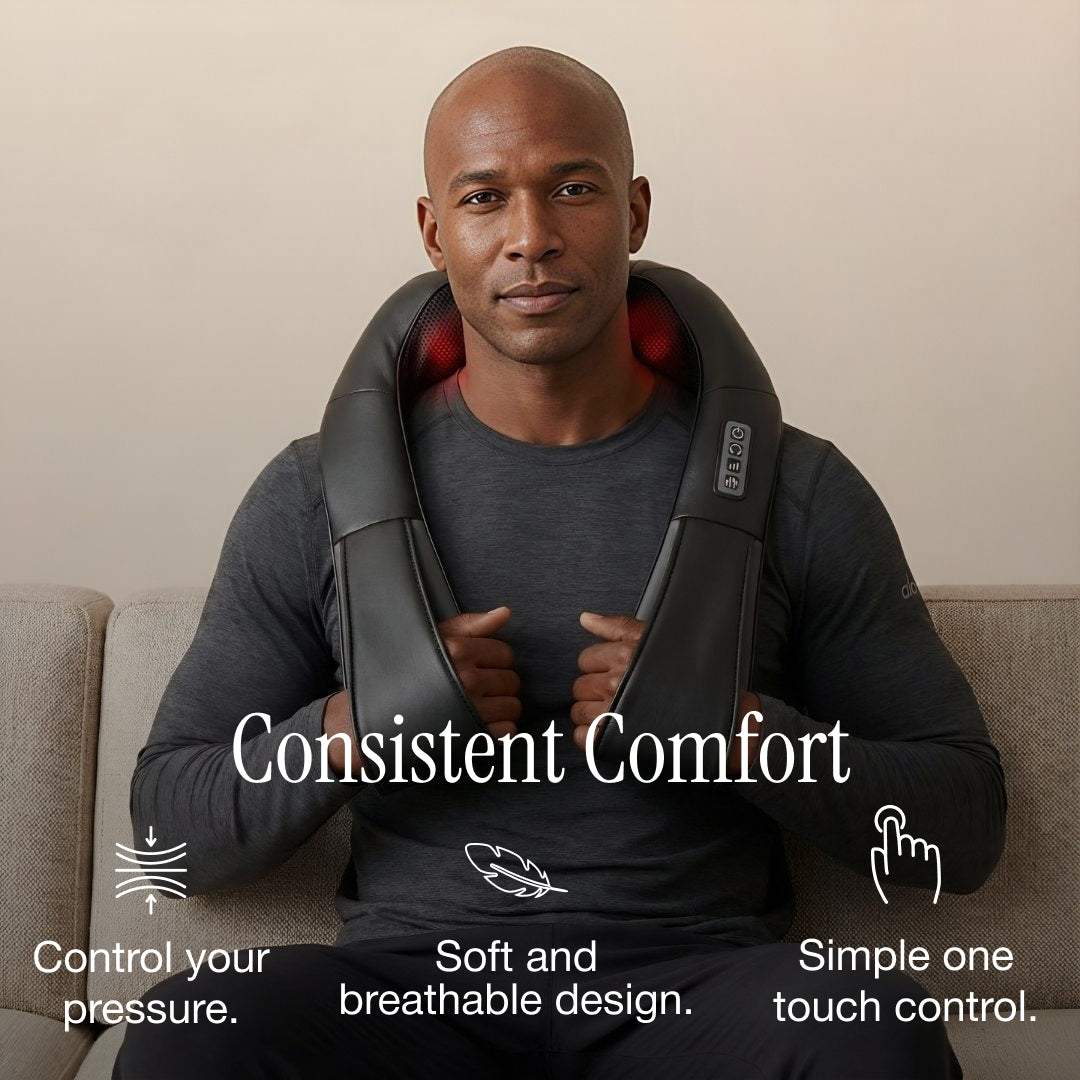 Shoulder Kneading Massage Shawl with Red Light & Heat by Restore Red