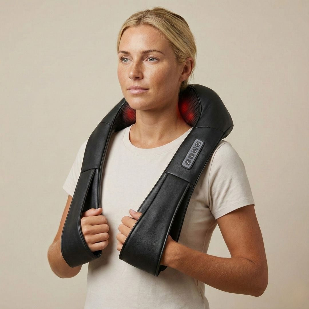 Shoulder Kneading Massage Shawl with Red Light & Heat by Restore Red