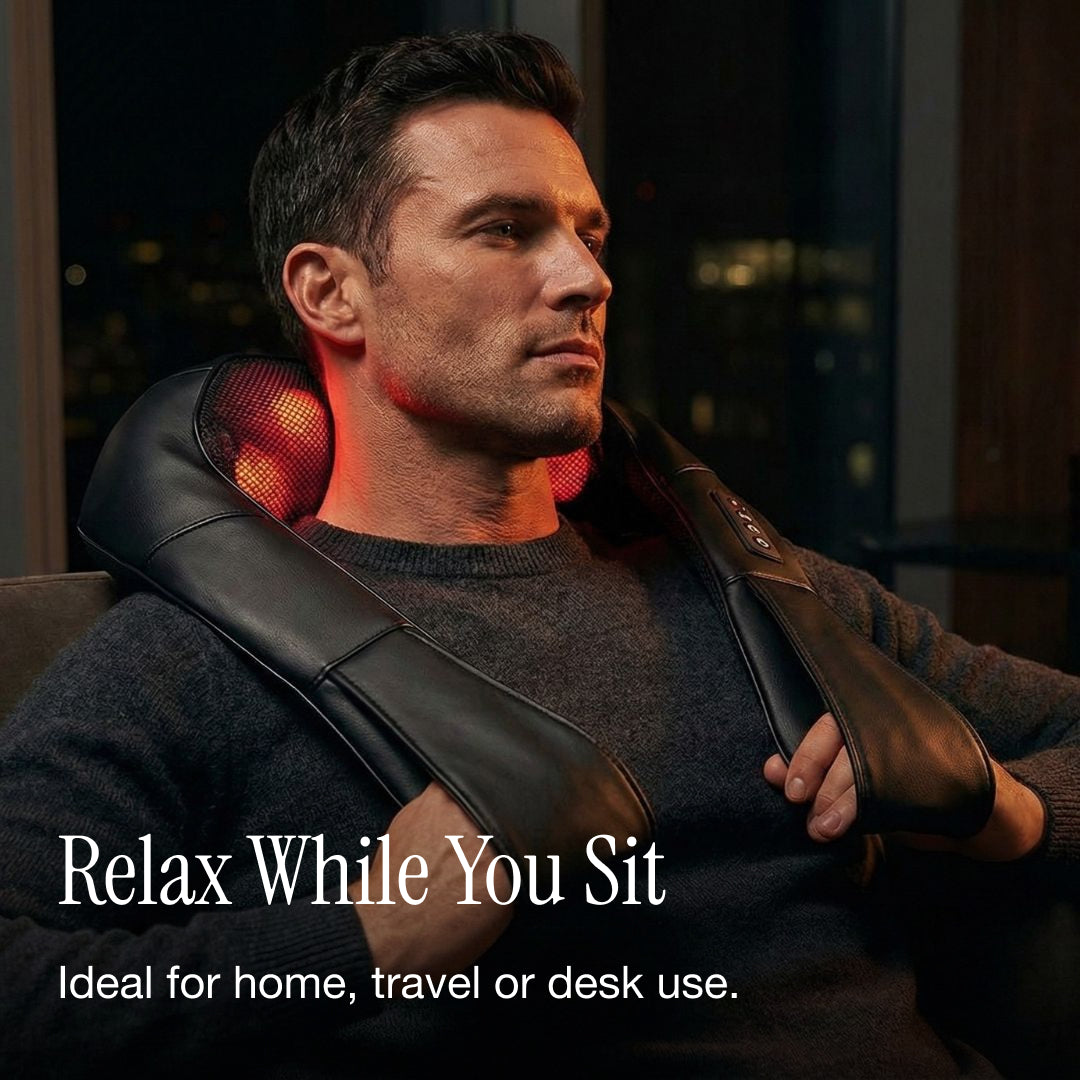 Shoulder Kneading Massage Shawl with Red Light & Heat by Restore Red