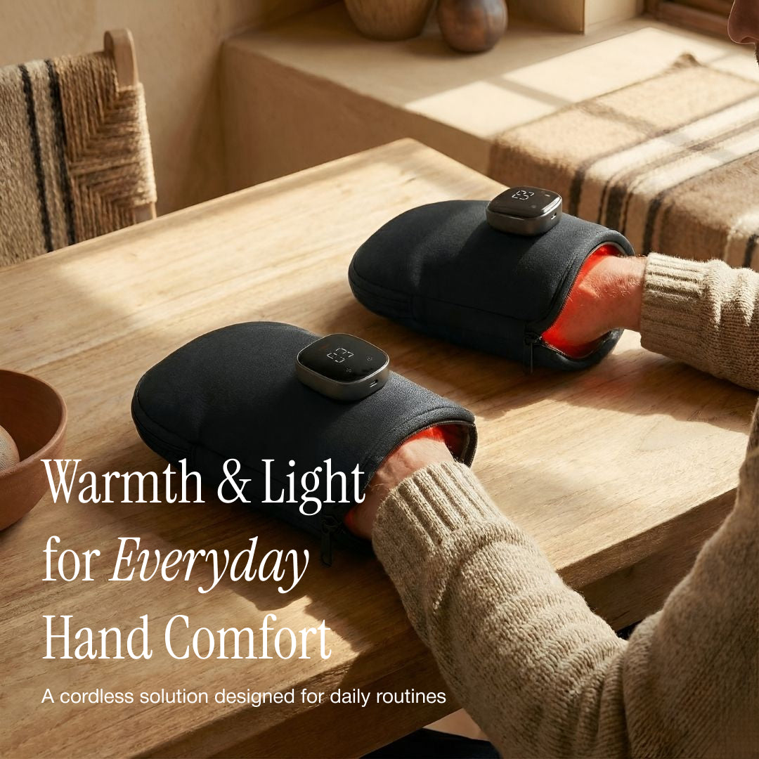 Wireless Red Light Therapy Heating Gloves by Restore Red