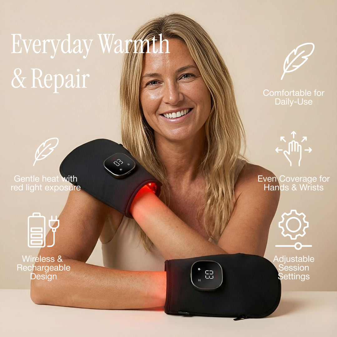 Wireless Red Light Therapy Heating Gloves by Restore Red