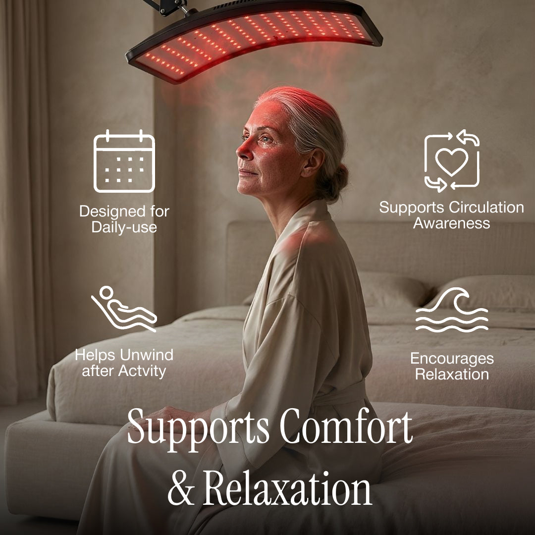 Red Light Therapy Floor Lamp with Detachable Wrap by Restore Red