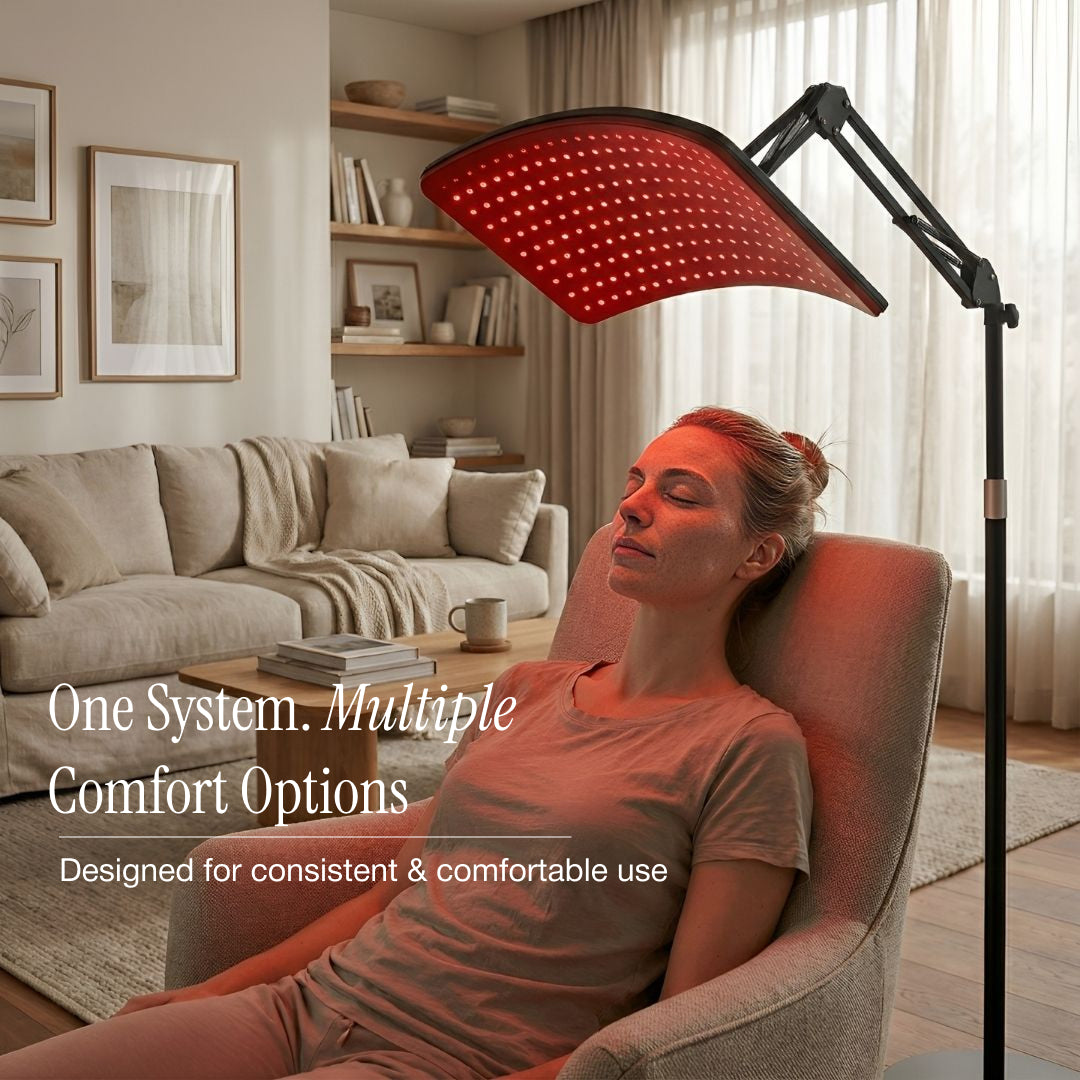 Red Light Therapy Floor Lamp with Detachable Wrap by Restore Red